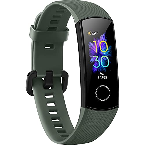 HONOR Band 5 smartwatch,Pulsera de Actividad Inteligente Reloj Impermeable IP68 con Pulsómetro,Monitor de Actividad Deportiva, Fitness Tracker con Podómetro Verde (Versión Global)