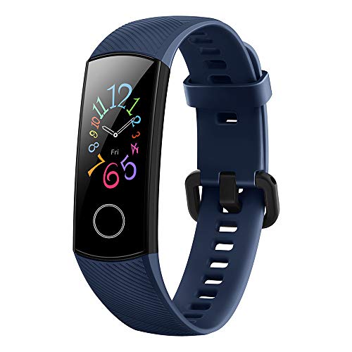 Honor Band 5 Reloj Inteligente 0.95"Gran Pantalla a Todo Color AMOLED Fitness Pulsera Inteligente Monitoreo Inteligente 5ATM a Prueba de Agua (Azul)