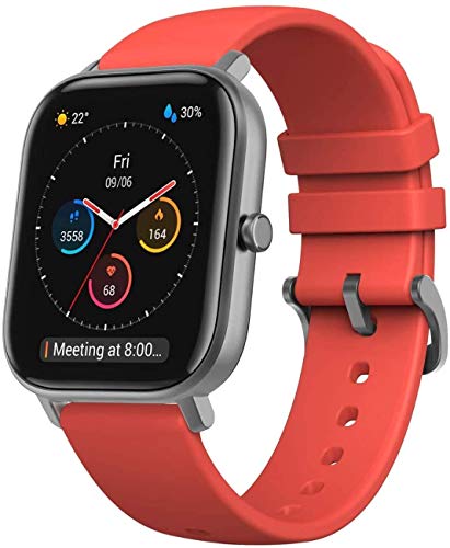 Amazfit GTS Smartwatch Fitness and Activities Tracker with Built-in GPS,5ATM Waterproof (Red)