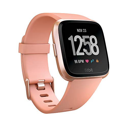 Fitbit Versa - Reloj Deportivo Unisex - Beige (Melocotón) - Talla Única
