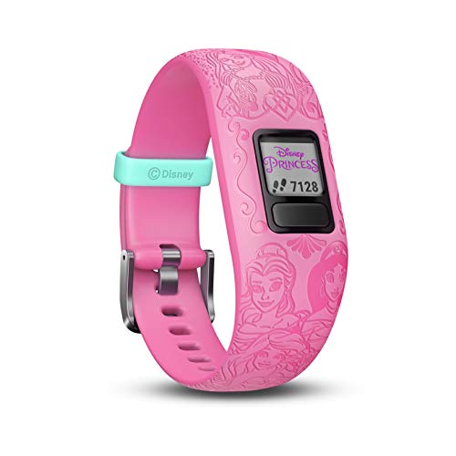 Garmin Vívofit Jr. 2 - Monitor de actividad para niños, con diseño Princesas, color rosa, 6 años en adelante