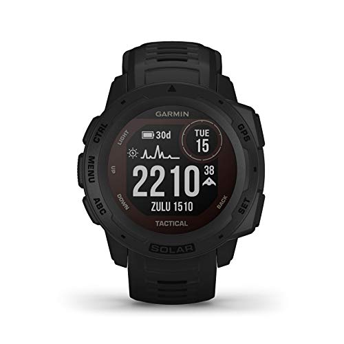 Garmin Instinct Tactical Solar, Reloj GPS resistente con carga solar - Negro