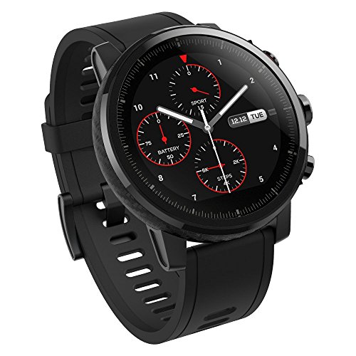Xiaomi Amazfit Stratos - Smartwatch con GPS y Sensor de frecuencia cardíaca (Resistente al Agua 5ATM) Color Negro