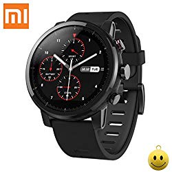 Xiaomi Huami Amazfit Sports Smartwatch Stratos 2 con GPS PPG Monitor de frecuencia cardíaca 5ATM impermeable Bluetooth play music Versión en inglés Negro