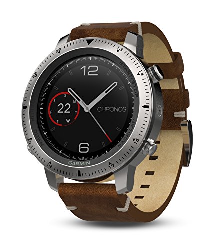 Garmin Fenix Chronos Cuero Exr Reloj, Talla Única